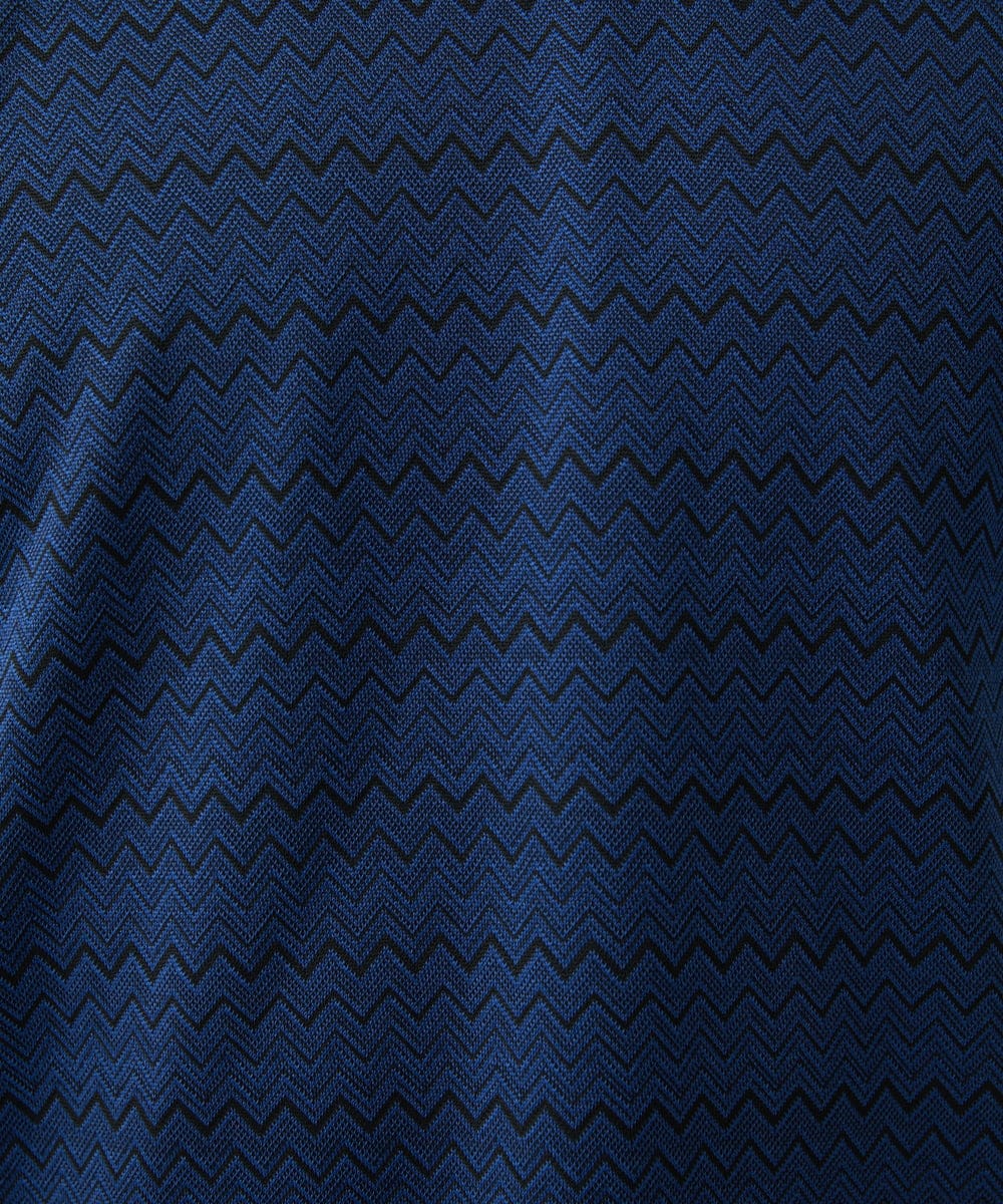 MKKAF04069 MK MICHEL KLEIN HOMME(MKミッシェルクランオム) ZIGZAGジャガードカットソー ネイビー