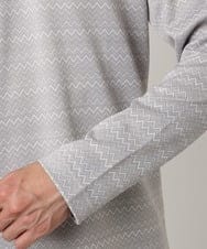 MKKAF04069 MK MICHEL KLEIN HOMME(MKミッシェルクランオム) ZIGZAGジャガードカットソー ライトグレー