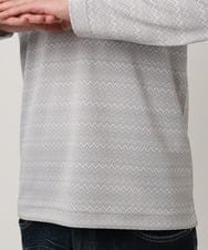 MKKAF04069 MK MICHEL KLEIN HOMME(MKミッシェルクランオム) ZIGZAGジャガードカットソー ライトグレー