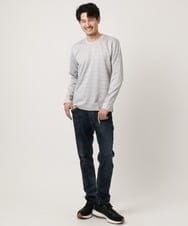 MKKAF04069 MK MICHEL KLEIN HOMME(MKミッシェルクランオム) ZIGZAGジャガードカットソー ライトグレー