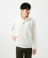 MKKAF11090 MK MICHEL KLEIN HOMME(MKミッシェルクランオム) ケーブルニットコンビパーカー ホワイト