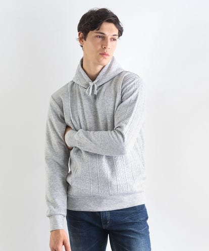 MKKAF11090 MK MICHEL KLEIN HOMME ケーブルニットコンビパーカー