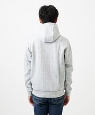MKKAF11090 MK MICHEL KLEIN HOMME(MKミッシェルクランオム) ケーブルニットコンビパーカー ライトグレー