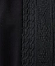 MKKAF11090 MK MICHEL KLEIN HOMME(MKミッシェルクランオム) ケーブルニットコンビパーカー ブラック