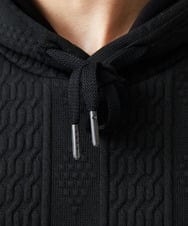 MKKAF11090 MK MICHEL KLEIN HOMME(MKミッシェルクランオム) ケーブルニットコンビパーカー ブラック