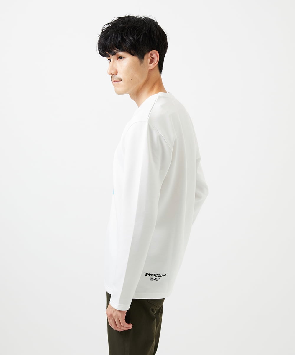 MKKAF29069 MK MICHEL KLEIN HOMME(MKミッシェルクランオム) 【YASDAQコラボ】FLASHDANCE ロングスリーブカットソー ホワイト