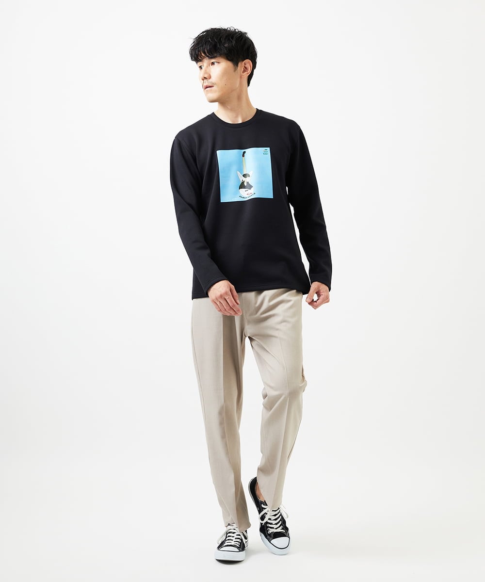 MKKAF29069 MK MICHEL KLEIN HOMME(MKミッシェルクランオム) 【YASDAQコラボ】FLASHDANCE ロングスリーブカットソー ブラック