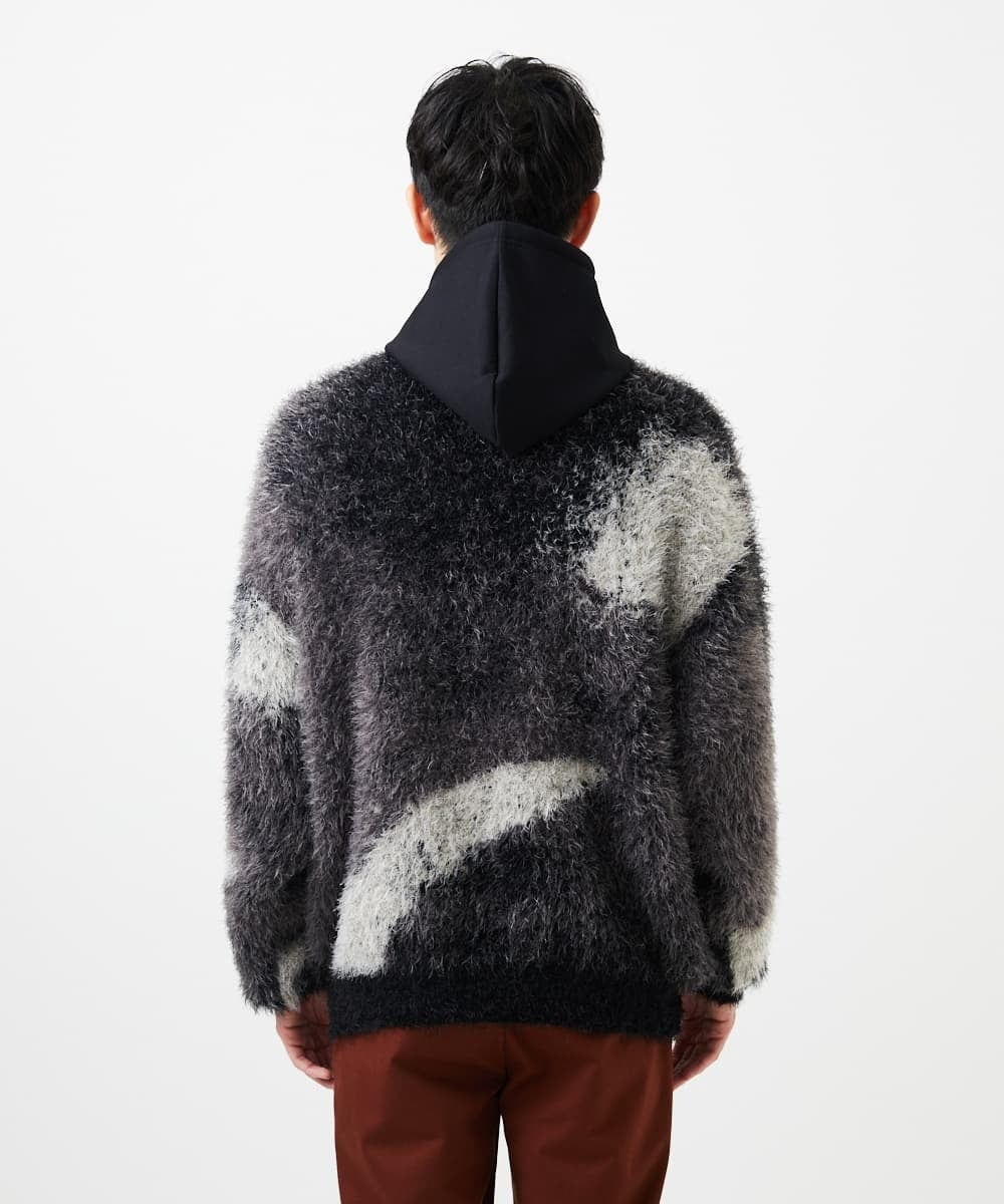 MKKAF30090 MK MICHEL KLEIN HOMME(MKミッシェルクランオム) 【YASDAQコラボ】SETPOSITION パーカー ブラック