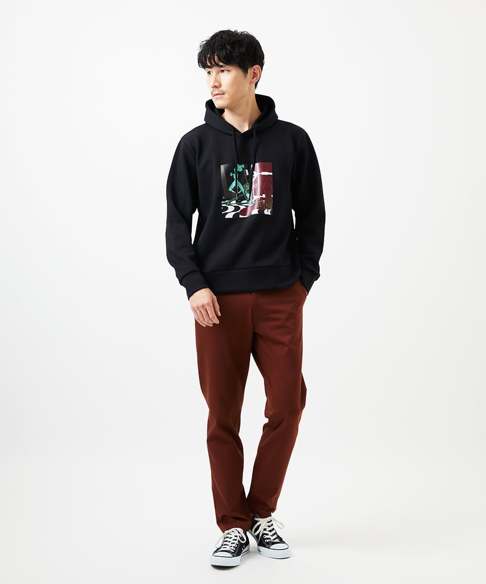 MKKAF30090 MK MICHEL KLEIN HOMME(MKミッシェルクランオム) 【YASDAQコラボ】SETPOSITION パーカー ブラック