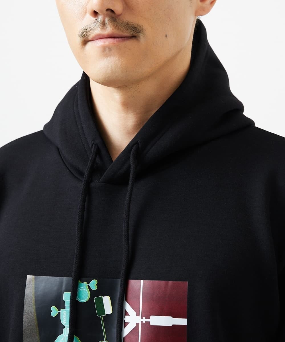 MKKAF30090 MK MICHEL KLEIN HOMME(MKミッシェルクランオム) 【YASDAQコラボ】SETPOSITION パーカー ブラック