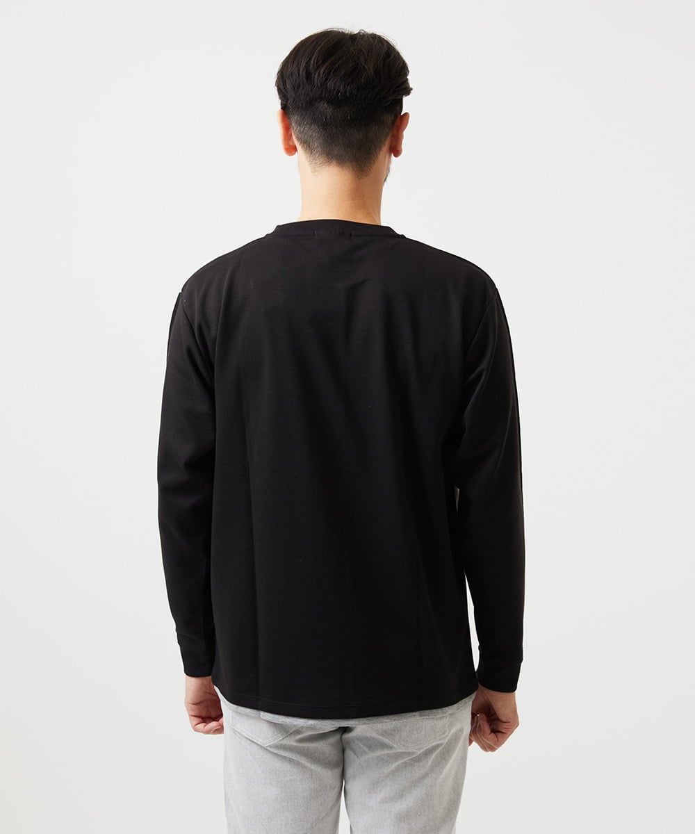 MKKAF89059 MK MICHEL KLEIN HOMME(MKミッシェルクランオム) ブロック切り替え長袖カットソー ブラック