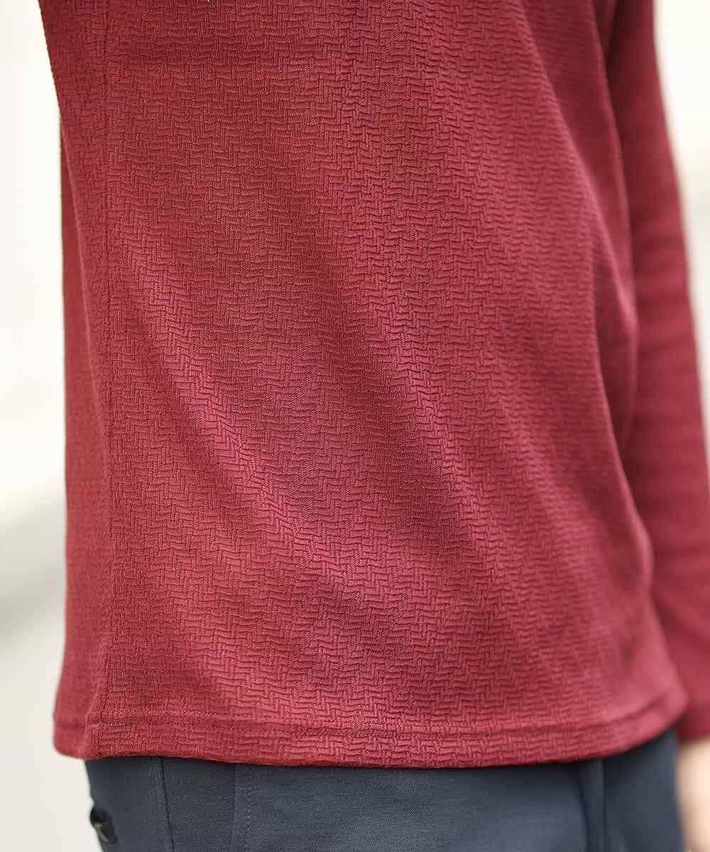 MKKAJ57055 MK MICHEL KLEIN HOMME(MKミッシェルクランオム) カットソー／へリンボンリンクス パープル