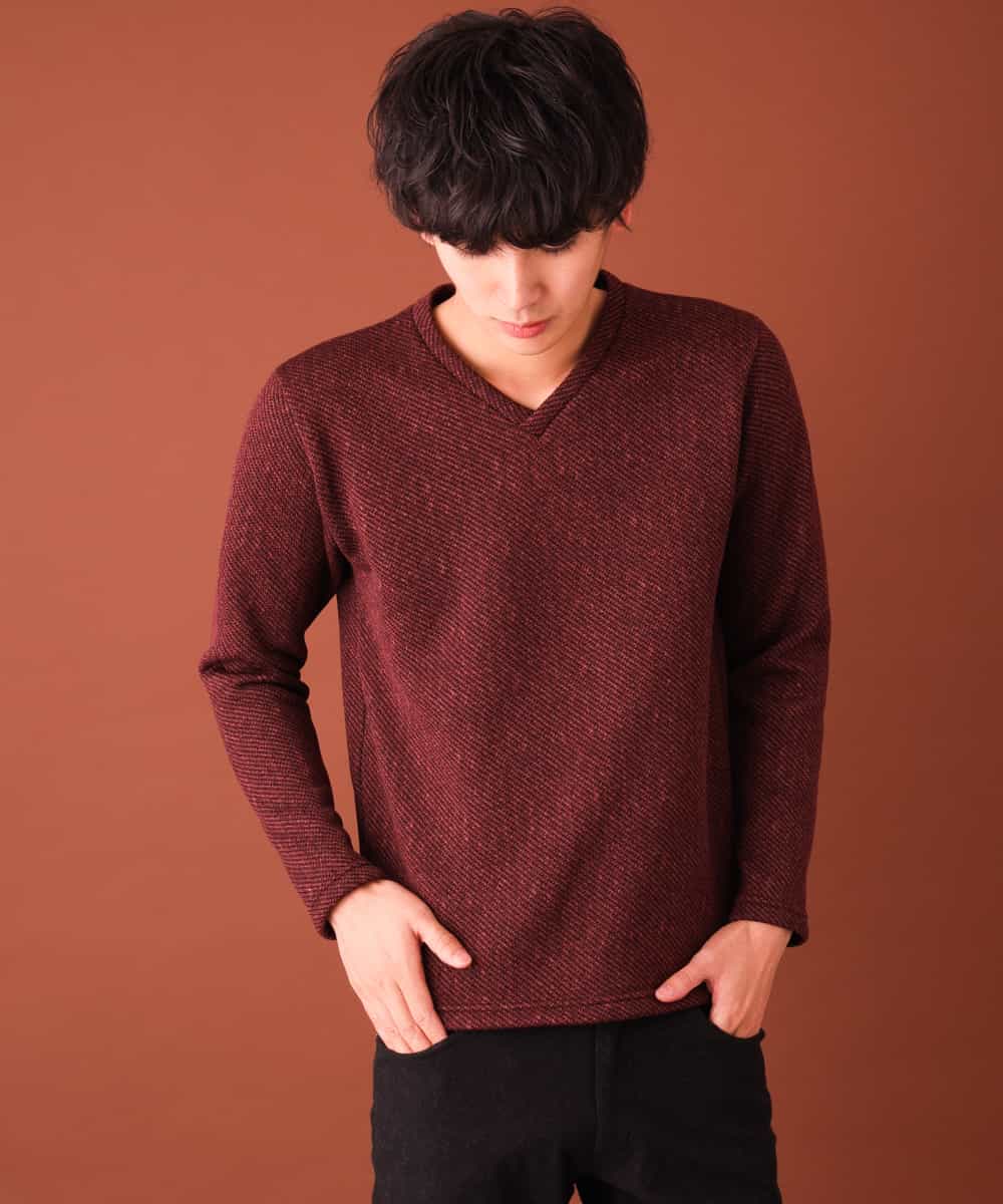 MKKAL03065 MK MICHEL KLEIN HOMME(MKミッシェルクランオム) カットソー／フリースバイヤスキモウ パープル