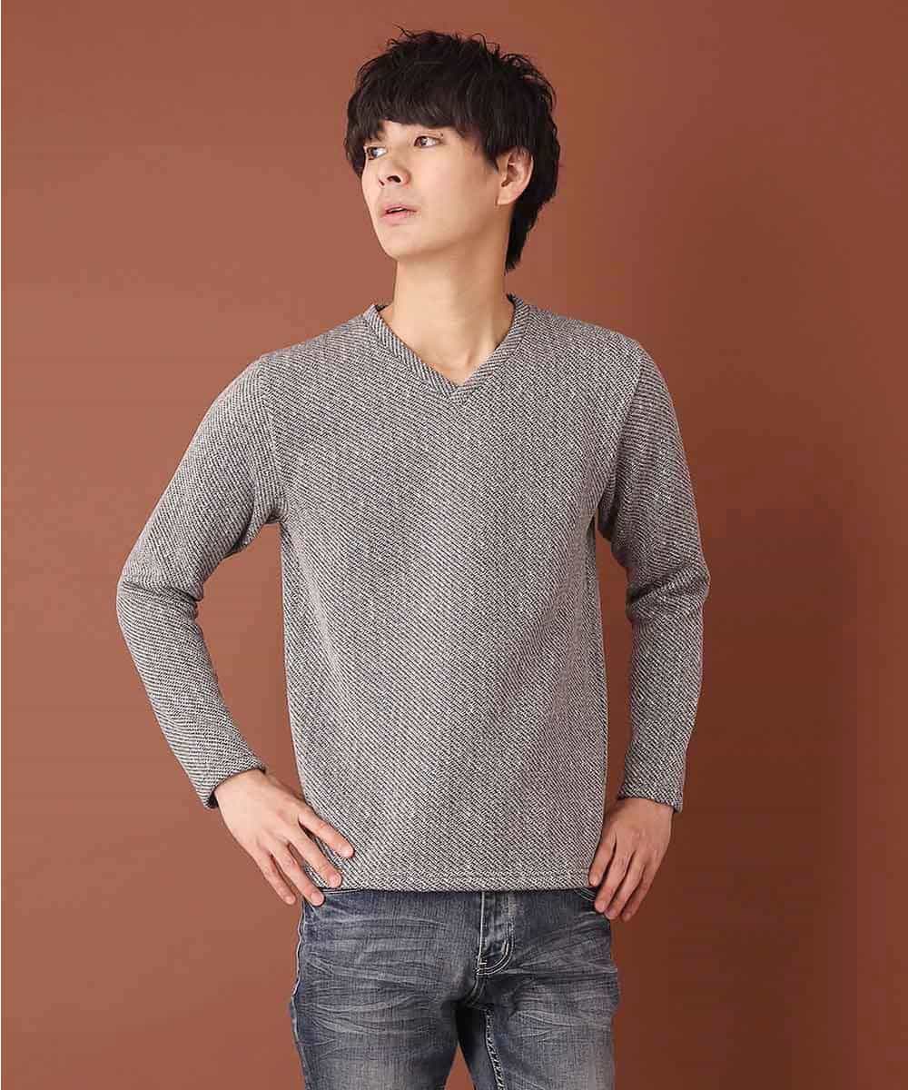 MKKAL03065 MK MICHEL KLEIN HOMME(MKミッシェルクランオム) カットソー／フリースバイヤスキモウ グレー