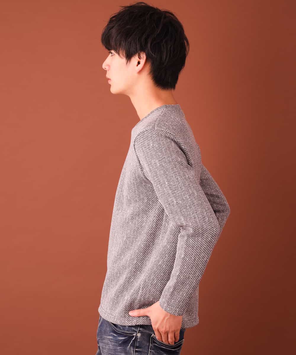 MKKAL03065 MK MICHEL KLEIN HOMME(MKミッシェルクランオム) カットソー／フリースバイヤスキモウ グレー