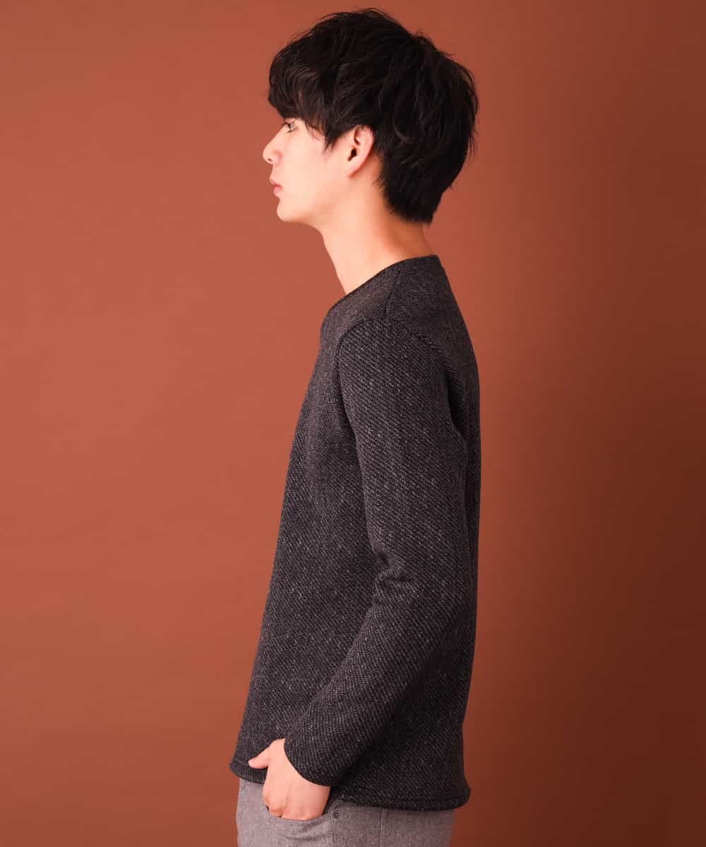 MKKAL03065 MK MICHEL KLEIN HOMME(MKミッシェルクランオム) カットソー／フリースバイヤスキモウ ブラック