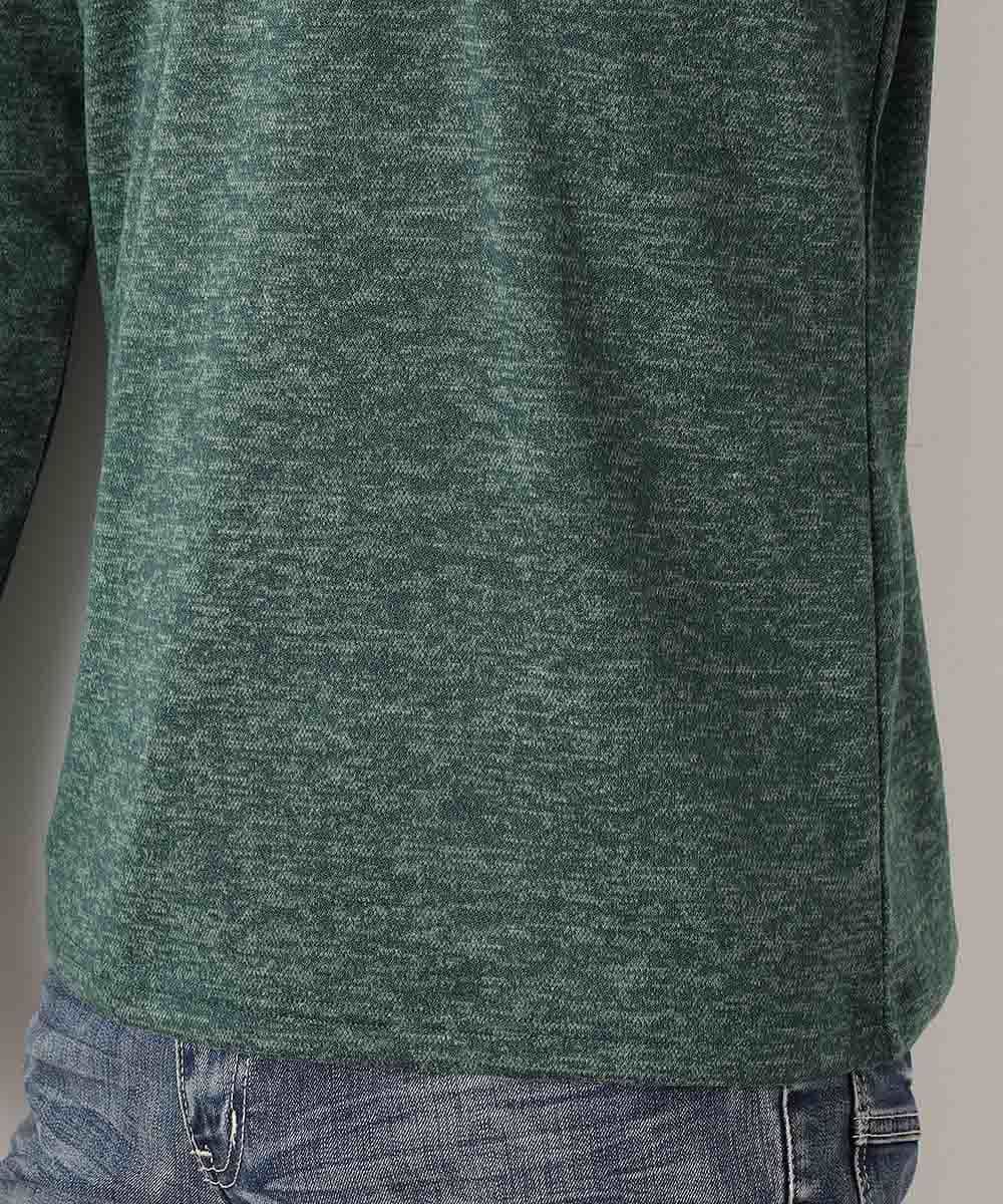 MKKAL10045 MK MICHEL KLEIN HOMME(MKミッシェルクランオム) カットソー／メランジカノコキモウ グリーン