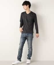 MKKAL10045 MK MICHEL KLEIN HOMME(MKミッシェルクランオム) カットソー／メランジカノコキモウ ダークグレー