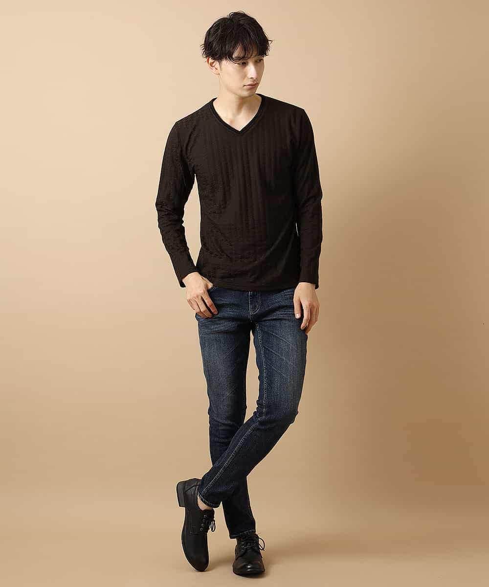 MKKAM51059 MK MICHEL KLEIN HOMME(MKミッシェルクランオム) カットソー／チドリシルケットリンクス ブラウン(87)