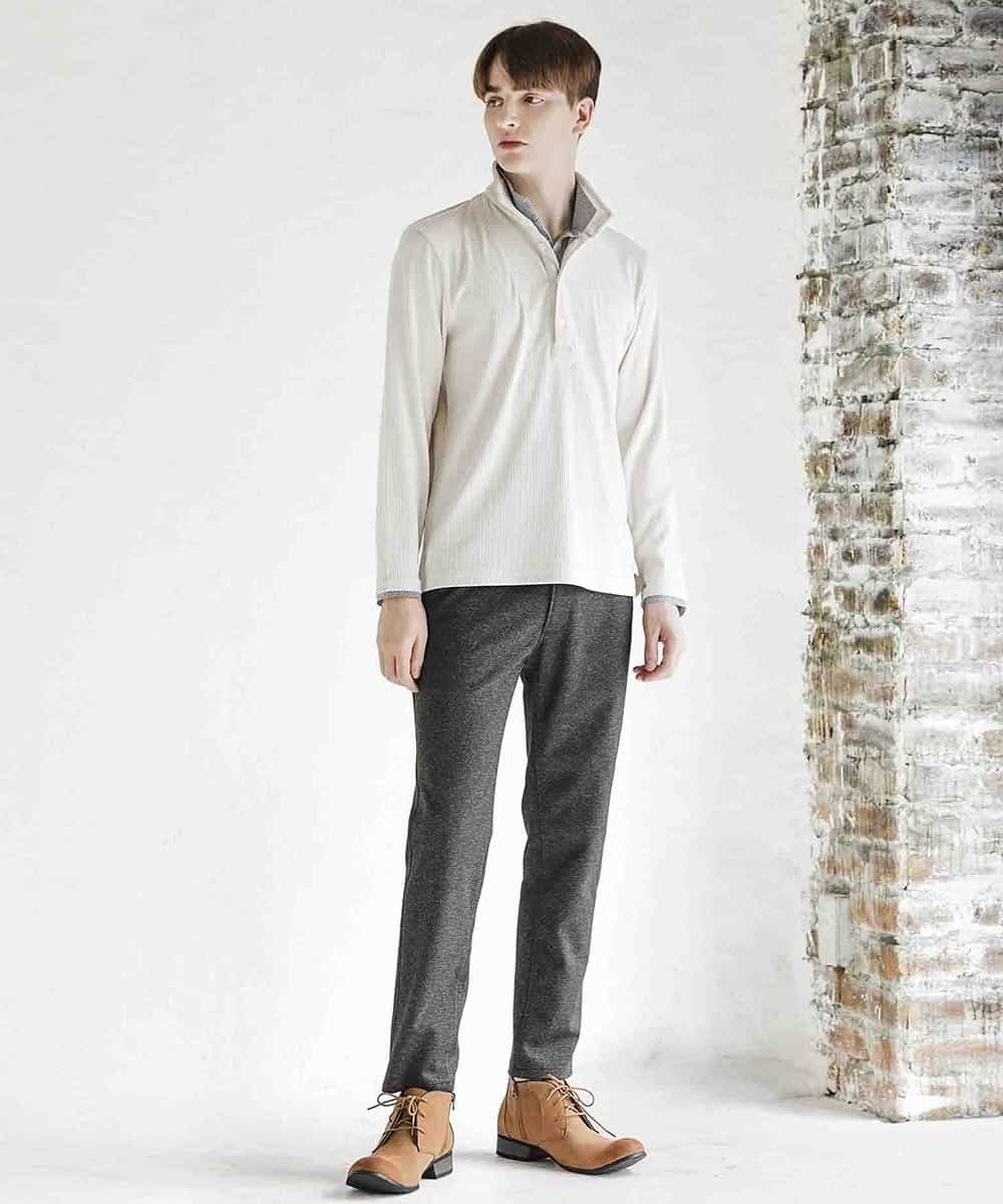 MKKAM66079 MK MICHEL KLEIN HOMME(MKミッシェルクランオム) カットソー／スパンテレコ アイボリー