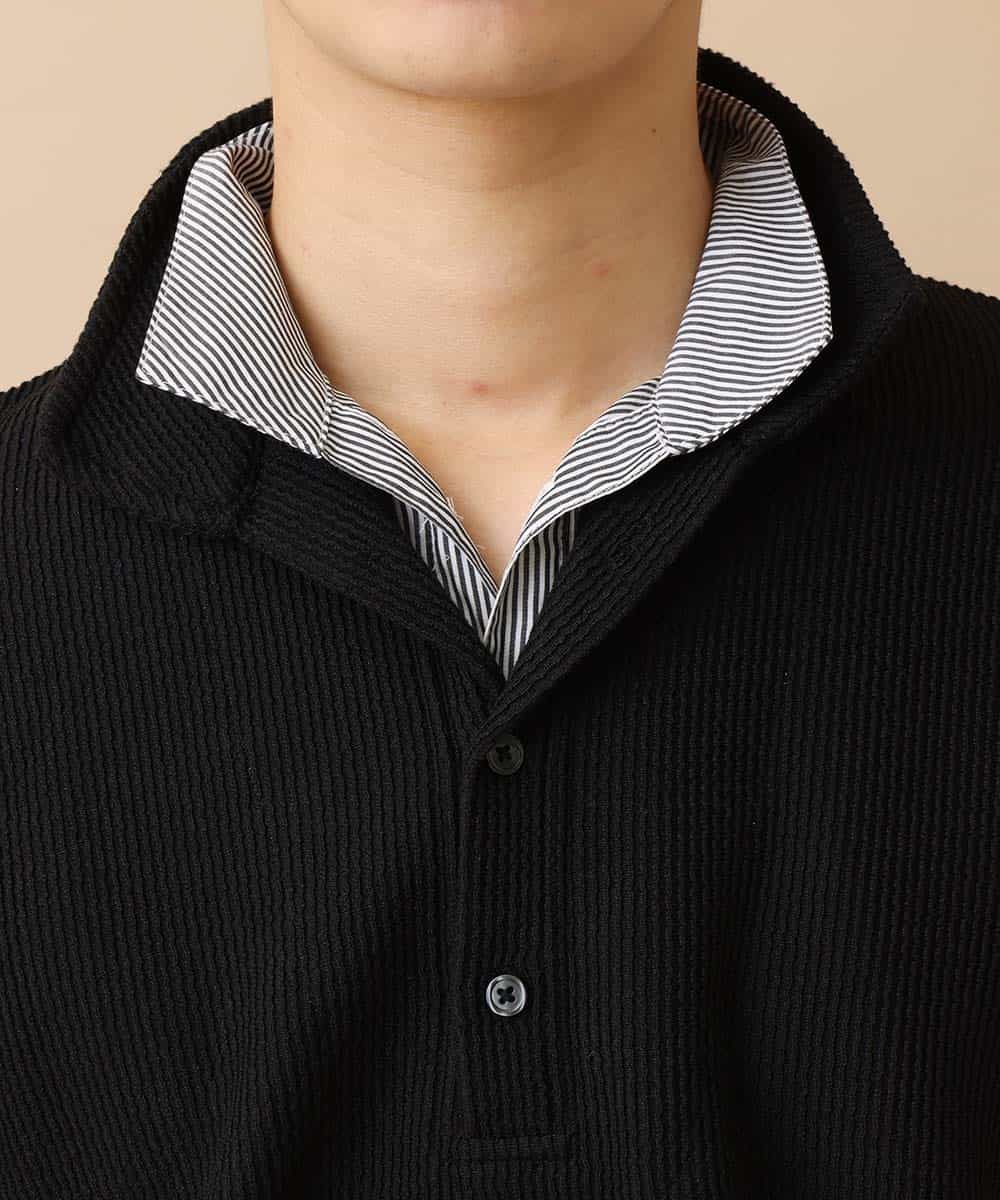 MKKAM66079 MK MICHEL KLEIN HOMME(MKミッシェルクランオム) カットソー／スパンテレコ ブラック