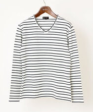 MKKAU06069 MK MICHEL KLEIN HOMME(MKミッシェルクランオム) ボーダーカットソー ホワイト