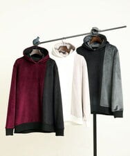 MKKAU29099 MK MICHEL KLEIN HOMME(MKミッシェルクランオム) ベロアプルパーカー パープル(77)