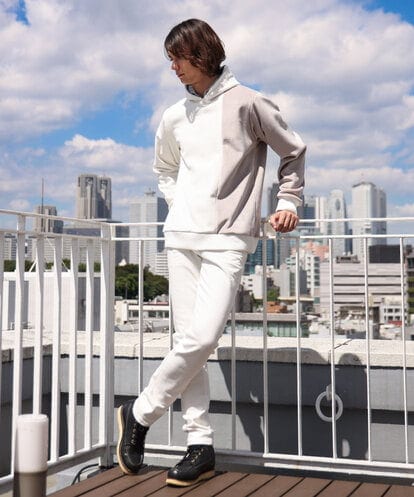MKKAU29099 MK MICHEL KLEIN HOMME ベロアプルパーカー