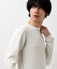 MKKAU32089 MK MICHEL KLEIN HOMME(MKミッシェルクランオム) ワッフルカットソー ホワイト(90)