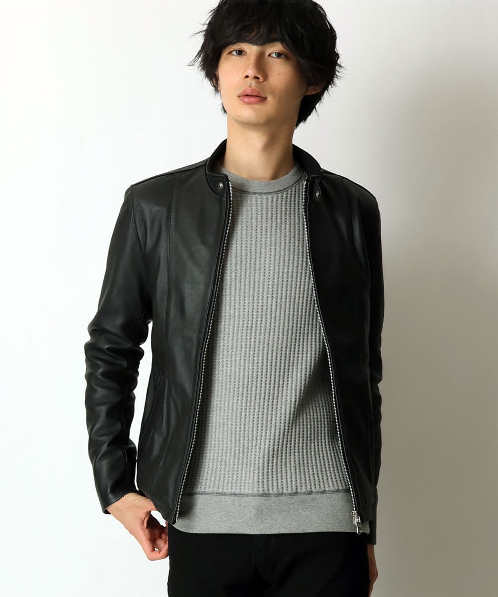 MKKAU32089 MK MICHEL KLEIN HOMME(MKミッシェルクランオム) ワッフルカットソー グレー(92)