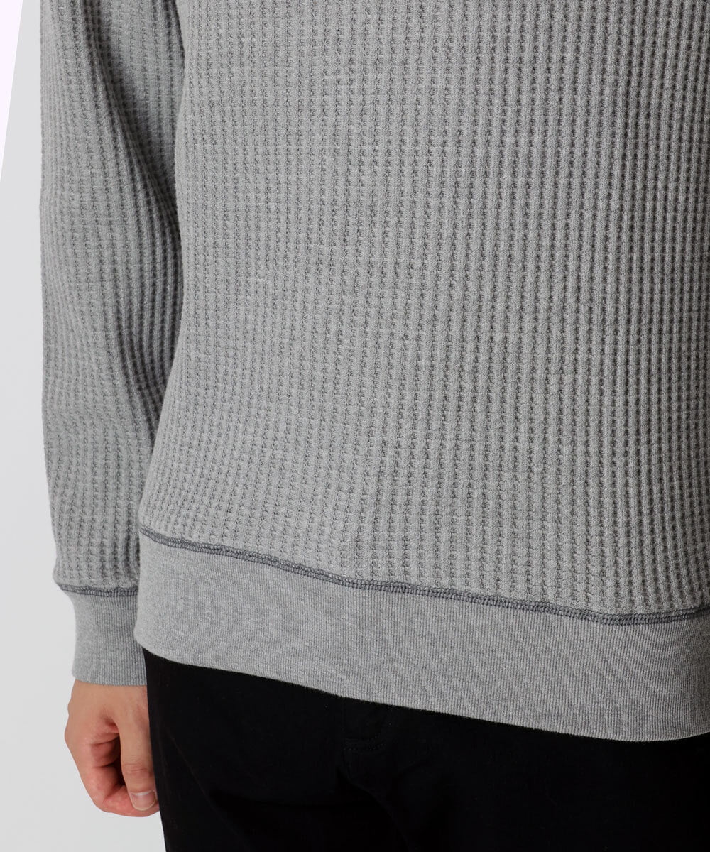MKKAU32089 MK MICHEL KLEIN HOMME(MKミッシェルクランオム) ワッフルカットソー グレー(92)