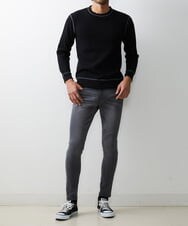 MKKAU32089 MK MICHEL KLEIN HOMME(MKミッシェルクランオム) ワッフルカットソー ブラック(94)