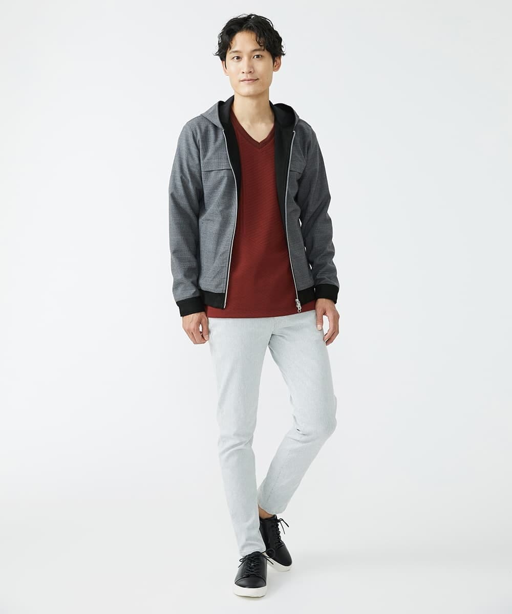 MKKAV13069 MK MICHEL KLEIN HOMME(MKミッシェルクランオム) ジャガードカットソー オレンジ(15)