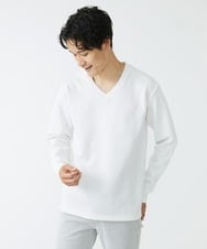 MKKAV13069 MK MICHEL KLEIN HOMME(MKミッシェルクランオム) ジャガードカットソー ホワイト(90)