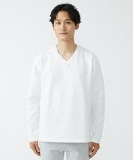 MKKAV13069 MK MICHEL KLEIN HOMME(MKミッシェルクランオム) ジャガードカットソー ホワイト(90)