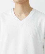 MKKAV13069 MK MICHEL KLEIN HOMME(MKミッシェルクランオム) ジャガードカットソー ホワイト(90)