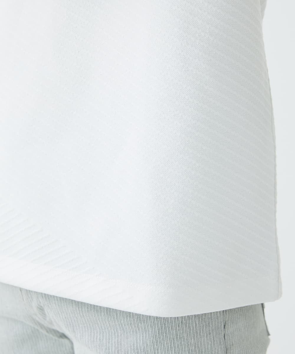 MKKAV13069 MK MICHEL KLEIN HOMME(MKミッシェルクランオム) ジャガードカットソー ホワイト(90)