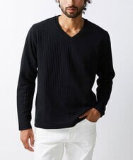 MKKAV13069 MK MICHEL KLEIN HOMME(MKミッシェルクランオム) ジャガードカットソー ブラック(94)