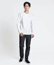 MKKAV34079 MK MICHEL KLEIN HOMME(MKミッシェルクランオム) 起毛ストライプカットソー ホワイト(90)