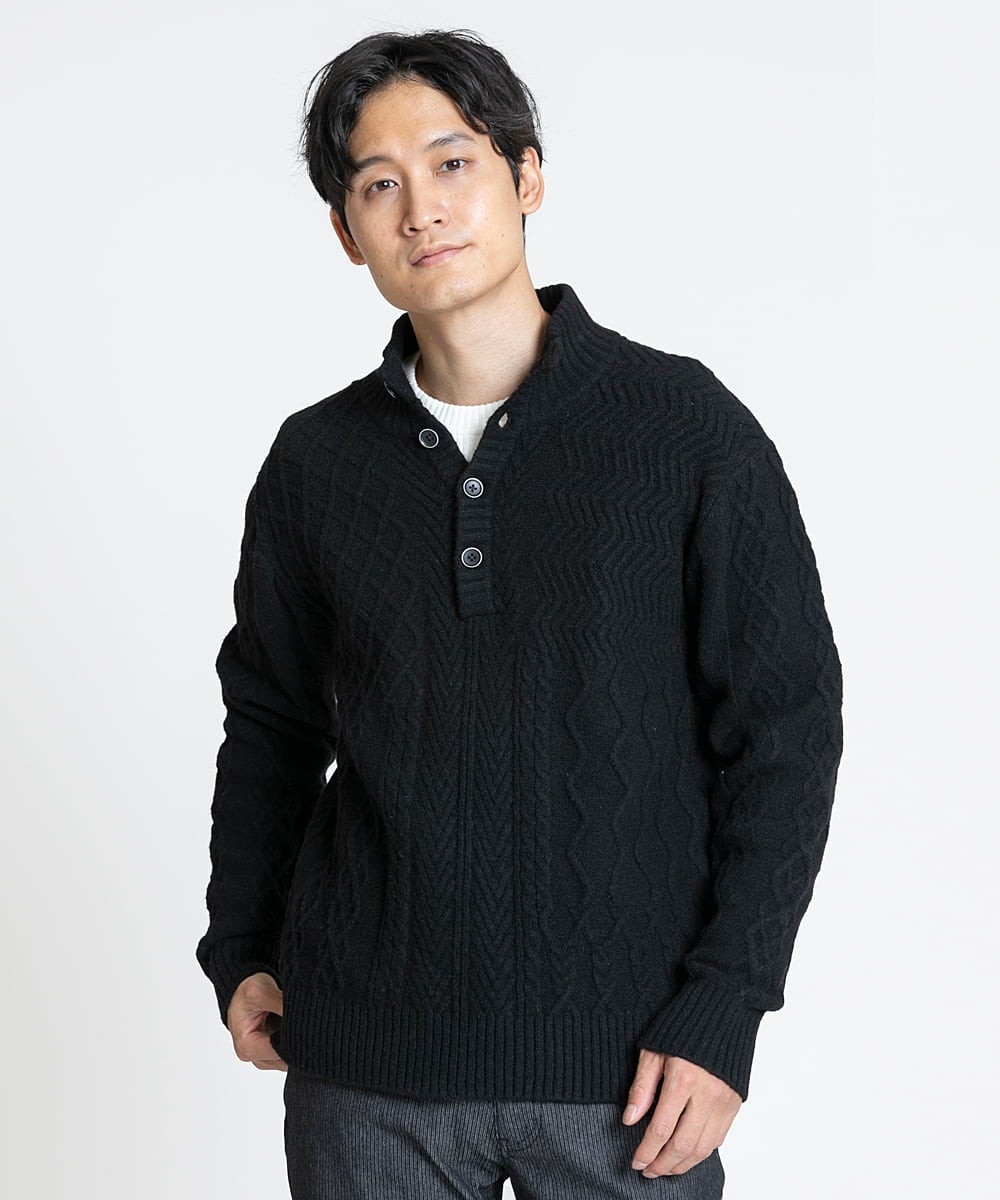 MKKAV34079 MK MICHEL KLEIN HOMME(MKミッシェルクランオム) 起毛ストライプカットソー ホワイト(90)