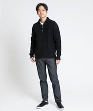 MKKAV34079 MK MICHEL KLEIN HOMME(MKミッシェルクランオム) 起毛ストライプカットソー ホワイト(90)