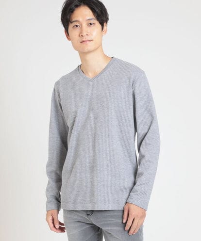 MKKAV35079 MK MICHEL KLEIN HOMME 起毛Vネックカットソー