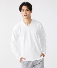 MKKAV56069 MK MICHEL KLEIN HOMME(MKミッシェルクランオム) ストライプカットソー ホワイト(90)