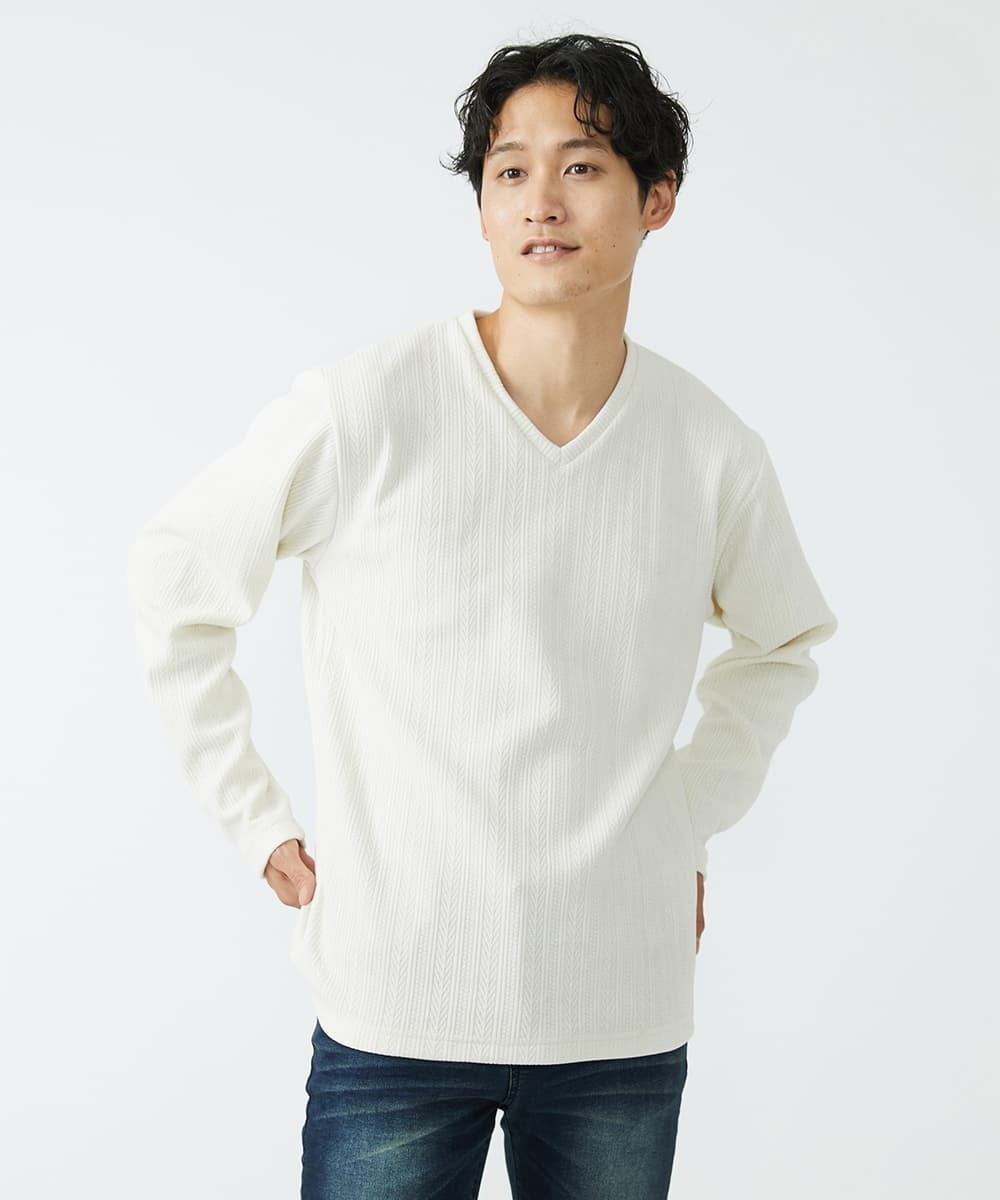 MKKAV63069 MK MICHEL KLEIN HOMME(MKミッシェルクランオム) モールリンクスカットソー ホワイト(90)