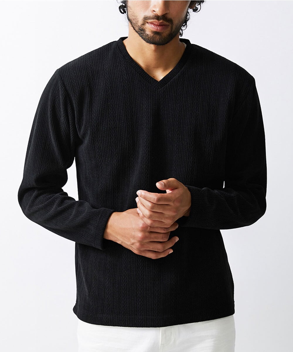 MKKAV63069 MK MICHEL KLEIN HOMME(MKミッシェルクランオム) モールリンクスカットソー ブラック(94)