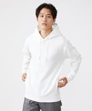 MKKAV64089 MK MICHEL KLEIN HOMME(MKミッシェルクランオム) モールリンクスプルパーカー ホワイト(90)