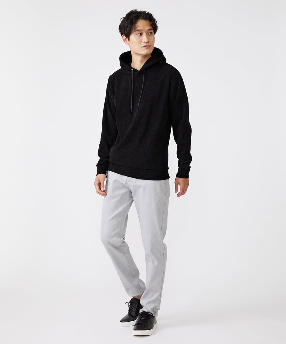 MKKAV64089 MK MICHEL KLEIN HOMME(MKミッシェルクランオム) モールリンクスプルパーカー ブラック(94)