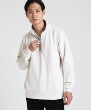 MKKAX16089 MK MICHEL KLEIN HOMME(MKミッシェルクランオム) ハーフジップスエード アイボリー(80)