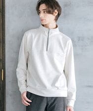 MKKAX16089 MK MICHEL KLEIN HOMME(MKミッシェルクランオム) ハーフジップスエード アイボリー(80)