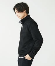 MKKAX16089 MK MICHEL KLEIN HOMME(MKミッシェルクランオム) ハーフジップスエード ブラック(94)